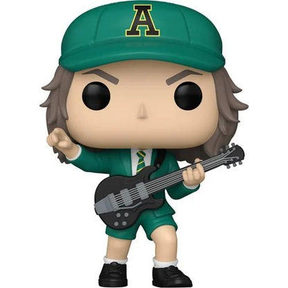 Angus Young Green Outfit Funko Pop! Rocks AC/DC - Approx. 4" Collectible Vinyl Figure #411 with Window Display Box