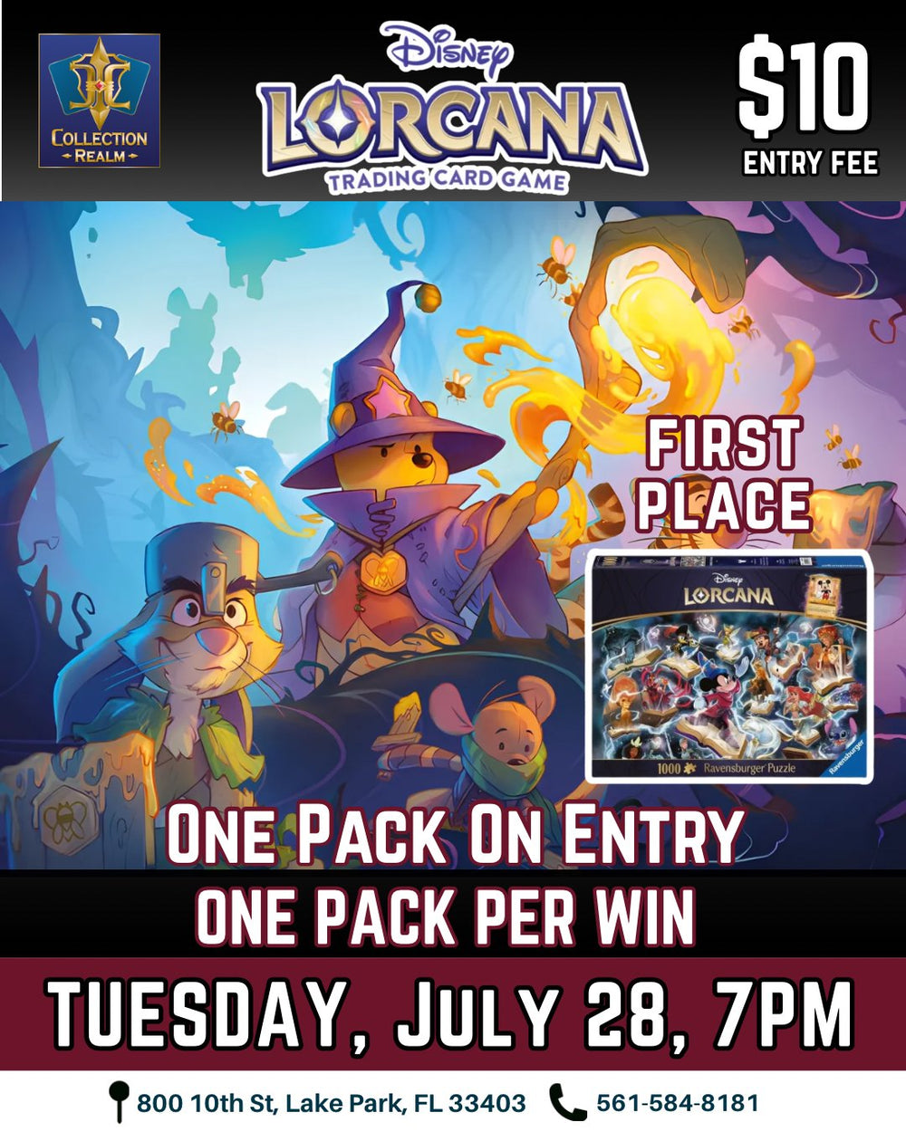 Disney Lorcana TCG Tournament – July 28, 2026 (Tuesday 7:00 PM)