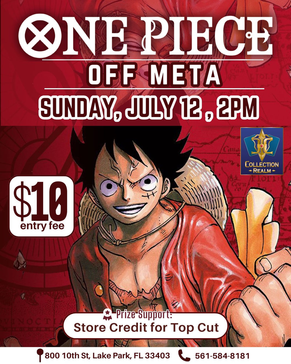 One Piece Card Game Off Meta – July 12, 2026 (Sunday 2:00 PM)
