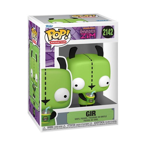 Gir #2142 Funko Pop! Animation Invader Zim  - Approx. 4" Collectible Vinyl Figure Bundled with Display Box Protector Case - Estimated Arrival: Sept. 2025 (PRE-SALE)