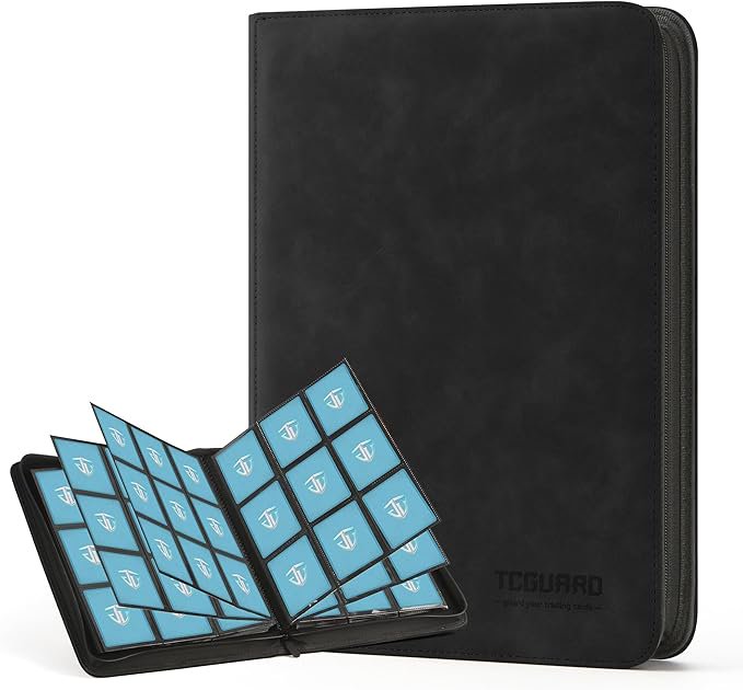 TCGUARD Binder Black 9 Pocket Trading Card Album Holds Up To 540 Cards Storage Binder