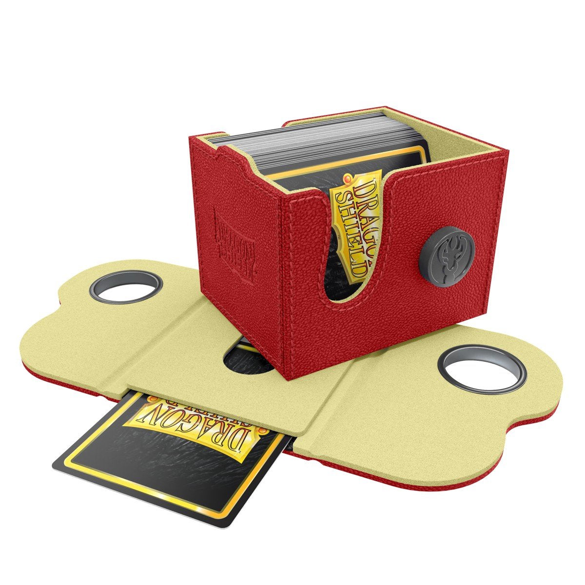 Dragon Shield Dragon Lock System Deck Box 100+ Red & Lemon Magnetic Card Deck Case for TCG & Trading Cards, Acrylic Display Window, Holds 130 Single-Sleeved Standard Cards (PREORDER - Release Date July 10, 2026)