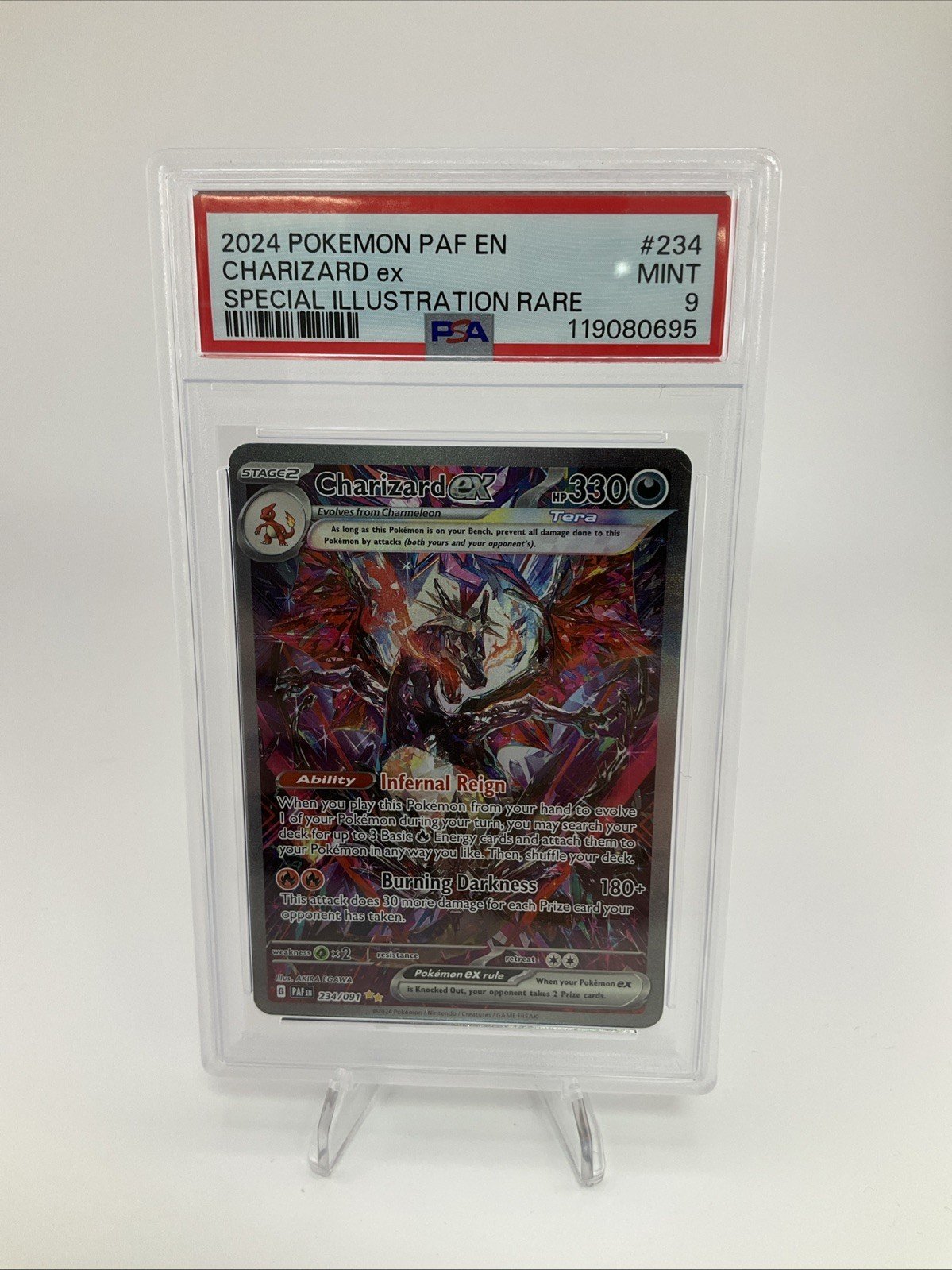 2024 POKEMON PAF EN-PALDEAN FATES SPECIAL ILLUSTRATION RARE CHARIZARD EX PSA 9