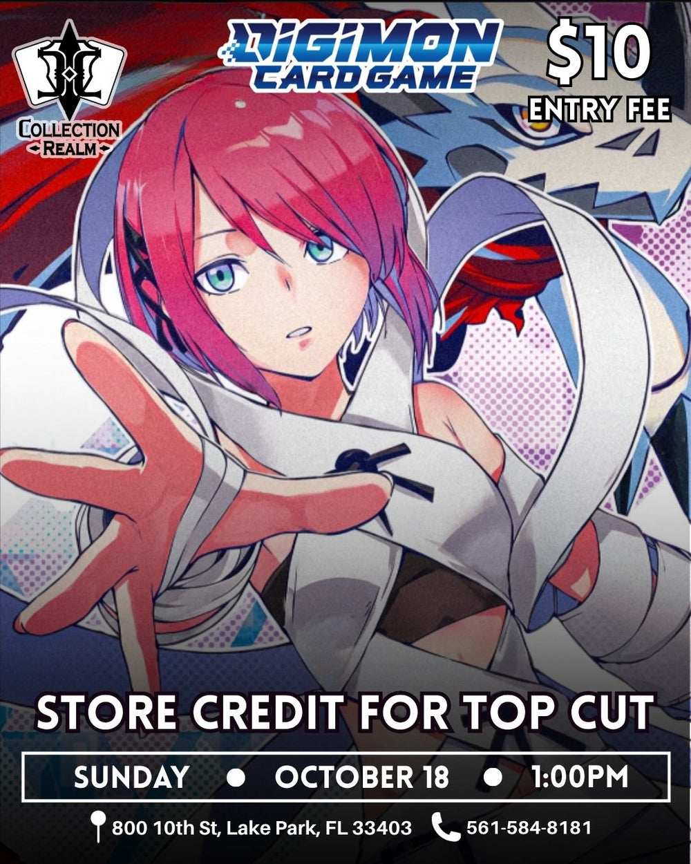 Digimon TCG Tournament – October 18 2026 (Sunday 1PM)