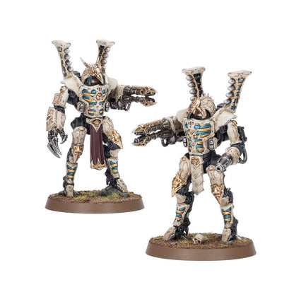 Warhammer 40,000 Thousand Sons Sekhetar Robots Miniatures Kit – 2 Plastic Battle Automata with Hellfyre Missile Racks & Warpflame Weapons