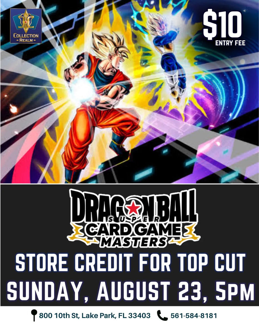 Dragon Ball Super Card Game Masters Tournament – August 23, 2026 (Sunday 5:00 PM)