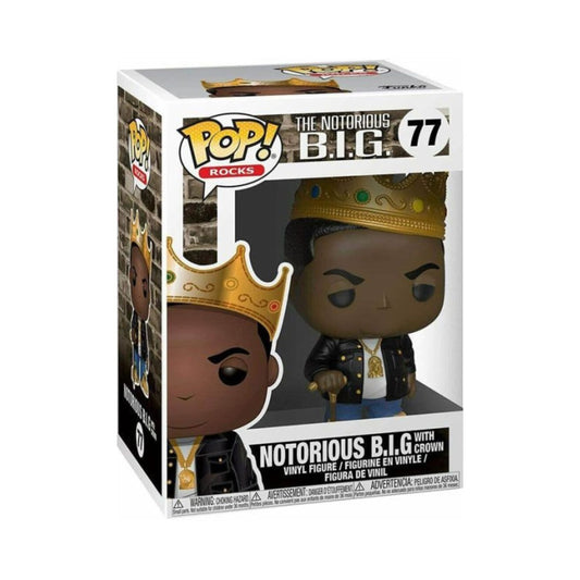 Notorious B.I.G with Crown Funko Pop! Rocks - Approx. 3 3/4" Hip-Hop Icon Collectible Vinyl Figure #77 with Display Box Protector Case