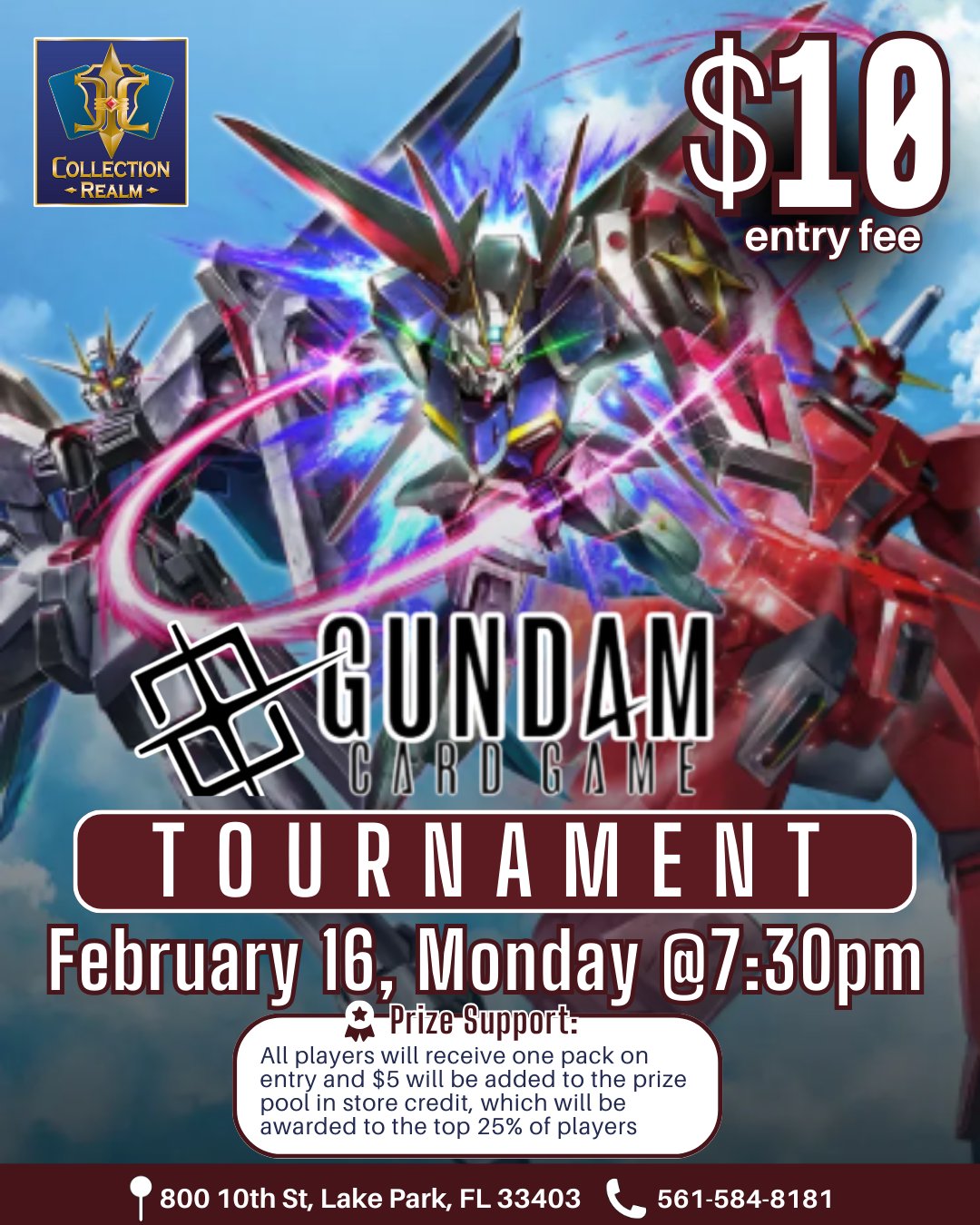 Gundam Card Game Tournament – Feb 16 (Mon) 7:30 PM