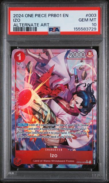 One Piece Izo PRB01 Alt PSA 10 3729