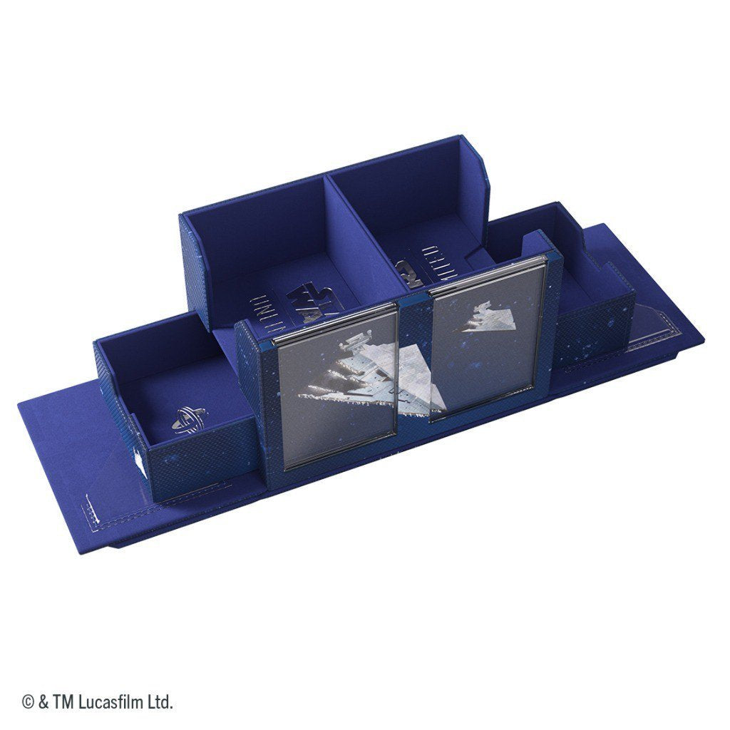 Star Wars Unlimited Double Deck Pod Star Destroyers – Official Premium Deck Box for 2 Double-Sleeved 60-Card Decks, UV-Protected Leader Card Cases, Token Drawers, Magnetic Closure Storage Box (PRE-ORDER)