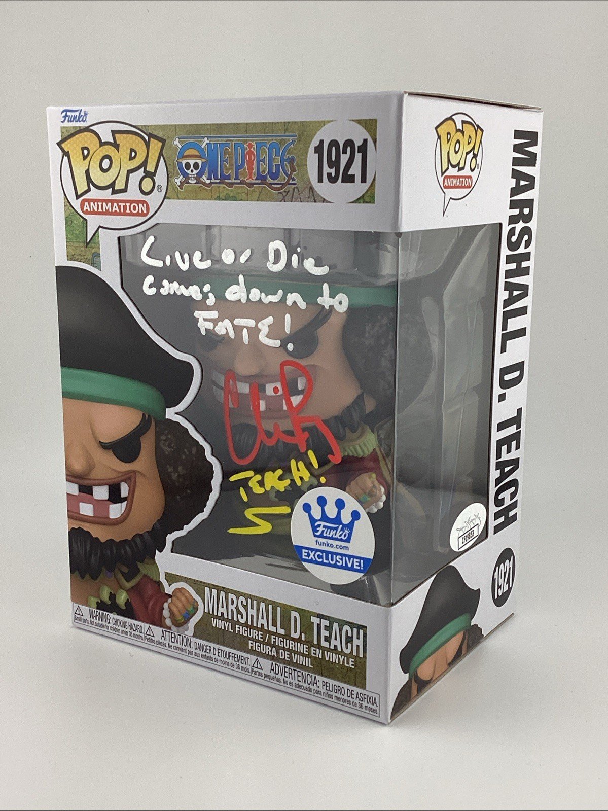 Funko Pop! Vinyl:One Piece - Marshall D. Teach - Funko Excl Signed Chris R #1921
