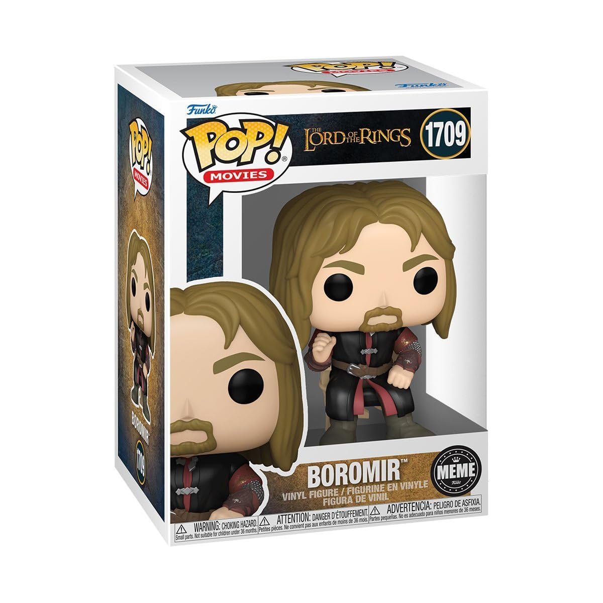 Boromir Meme Funko Pop! Movies: The Lord of the Rings - Approx. 3 1/2" Collectible Vinyl Figure #1709 with Window Display Box