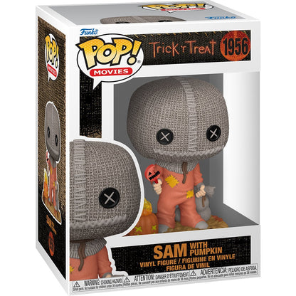 Sam with Pumpkin #1956 Funko Pop! Movies Trick r Treat - Approx. 4" Collectible Vinyl Figure Bundled with Display Box Protector Case - Estimated Arrival: Nov. 2025 (PRE-SALE)