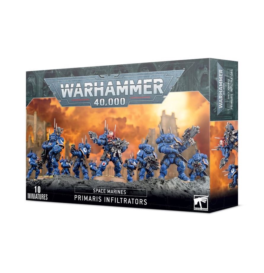 Warhammer 40,000 Space Marines Primaris Infiltrators Squad (10 Models) | Infiltrators or Incursors Kit | Phobos Armour Elite Stealth Infantry Miniatures Set