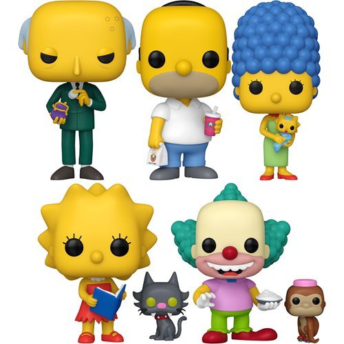The Simpsons Wave 11 Funko Pop! Television - Set of 5 (Homer #1737, Marge with Maggie #1738, Mr. Burns #1739, Lisa with Snowball II #1740, and Krusty with Mr. Teeny #1741) Collectible Vinyl Figures