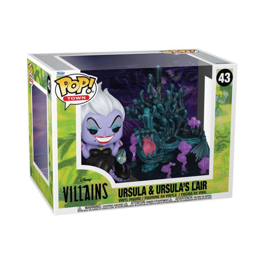 Ursula and Ursula's Lair Funko Pop! Town Disney Villains - Approx. 4 3/4" Collectible Vinyl Figure #43 with Window Display Box