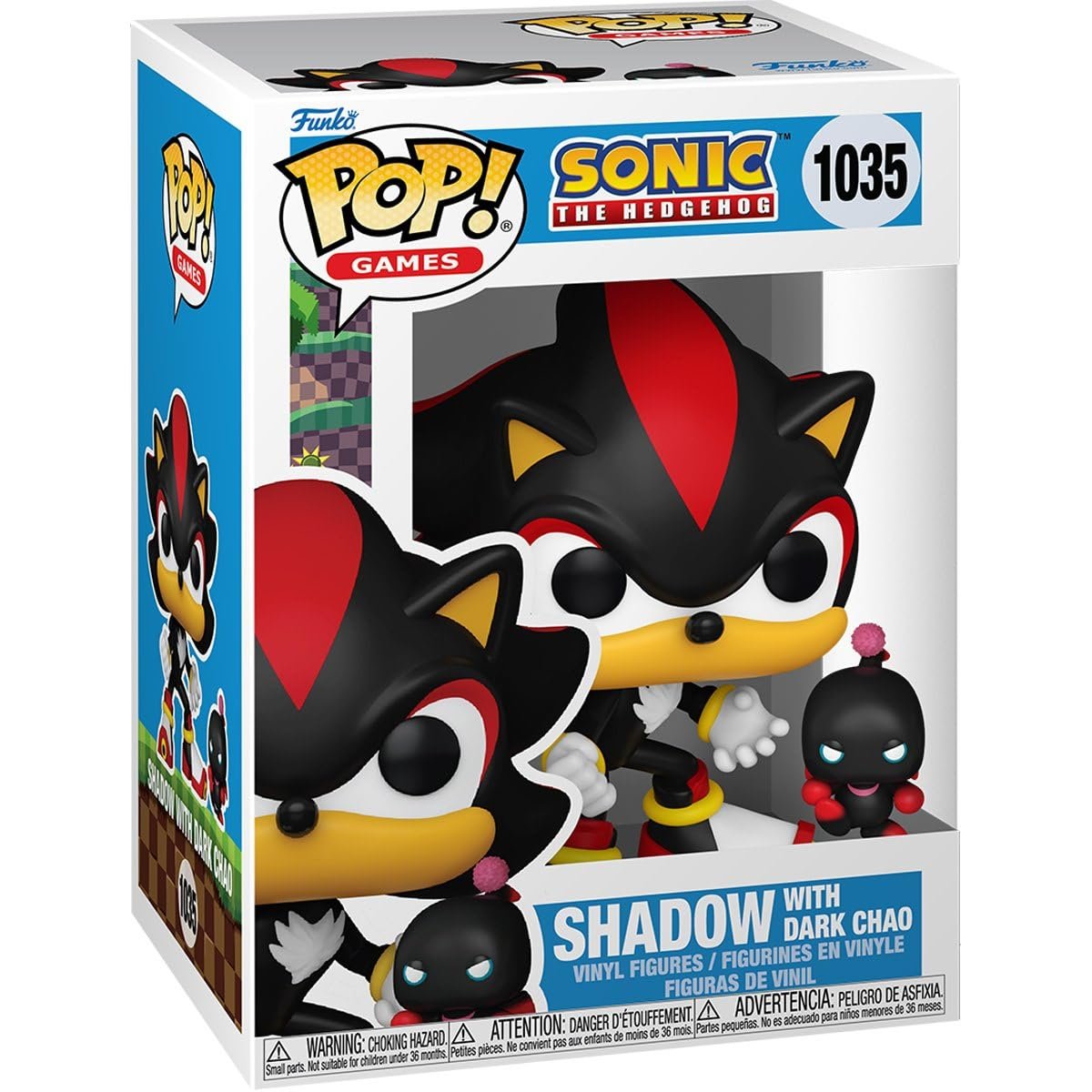 Shadow with Dark Chao Funko Pop! Games: Sonic The Hedgehog - Approx. 3 3/4" Collectible Vinyl Figure #1035 with Window Display Box