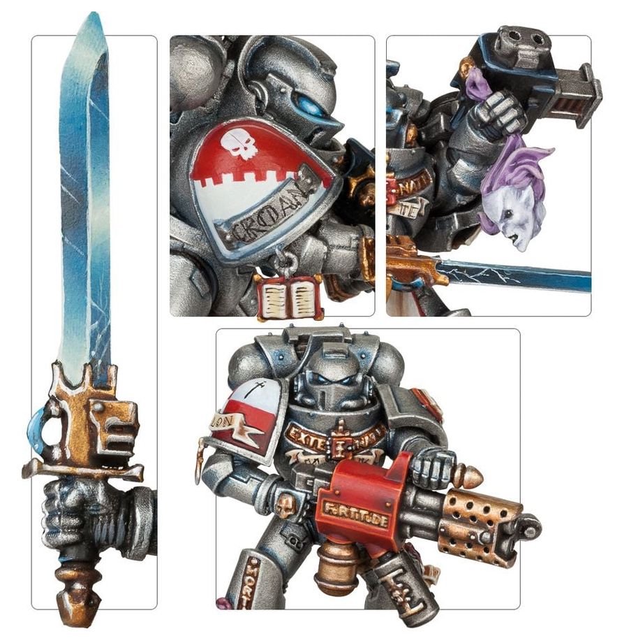 Warhammer 40K Combat Patrol Grey Knights Army Set – 17 Miniatures Including Castellan Crowe, Strike Squad, Brotherhood Terminators & Venerable Dreadnought