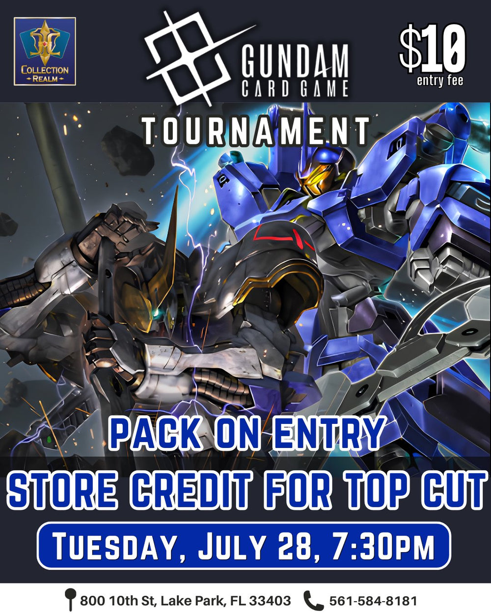 Gundam Card Game Tournament – July 28, 2026 (Tuesday 7:30 PM)