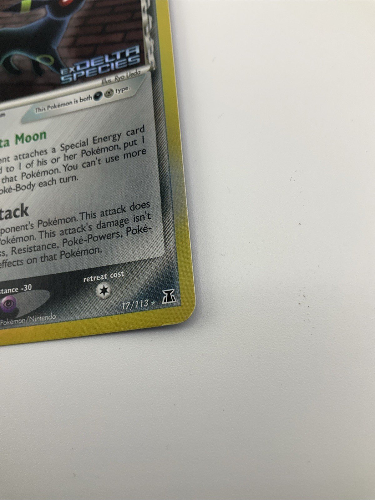 Pokemon Umbreon Reverse Holo Stamped Rare Card 17/113 EX Delta Species NM