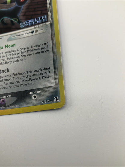 Pokemon Umbreon Reverse Holo Stamped Rare Card 17/113 EX Delta Species NM
