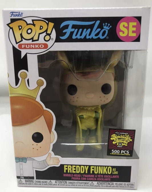 Funko Pop SE Freddy Funko As Loki Metallic Blacklight Battle 2022 500 Pcs