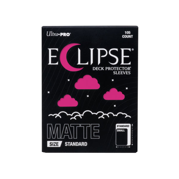 Ultra PRO Eclipse Matte Standard Deck Protector Sleeves Hot Pink 105 Count – Opaque Trading Card Sleeves, Smooth Shuffle Feel, Durable Protection for TCG Cards (PRE-ORDER AUGUST)