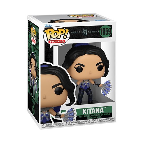 Funko Pop! Movies Kitana #1959 from Mortal Kombat II, 4-inch collectible vinyl figure with box protector case.
