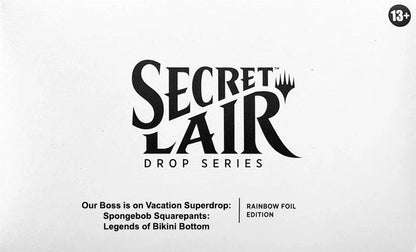 Magic The Gathering Secret Lair x Bikini Bottom Rainbow Foil Edition Premium Collectible Cards
