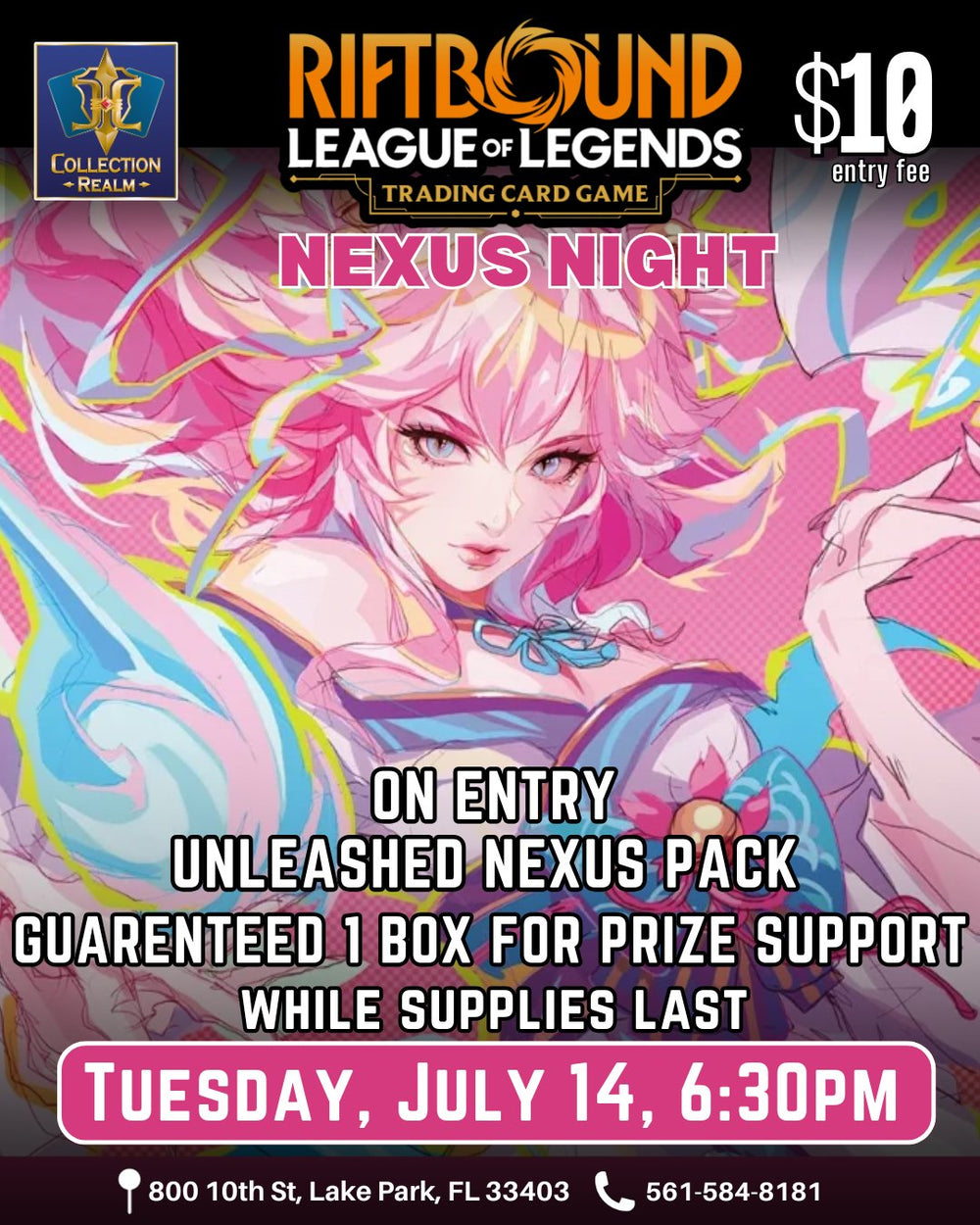 Riftbound League of Legends TCG Nexus Night Tournament – July 14, 2026 (Tuesday 6:30 PM)