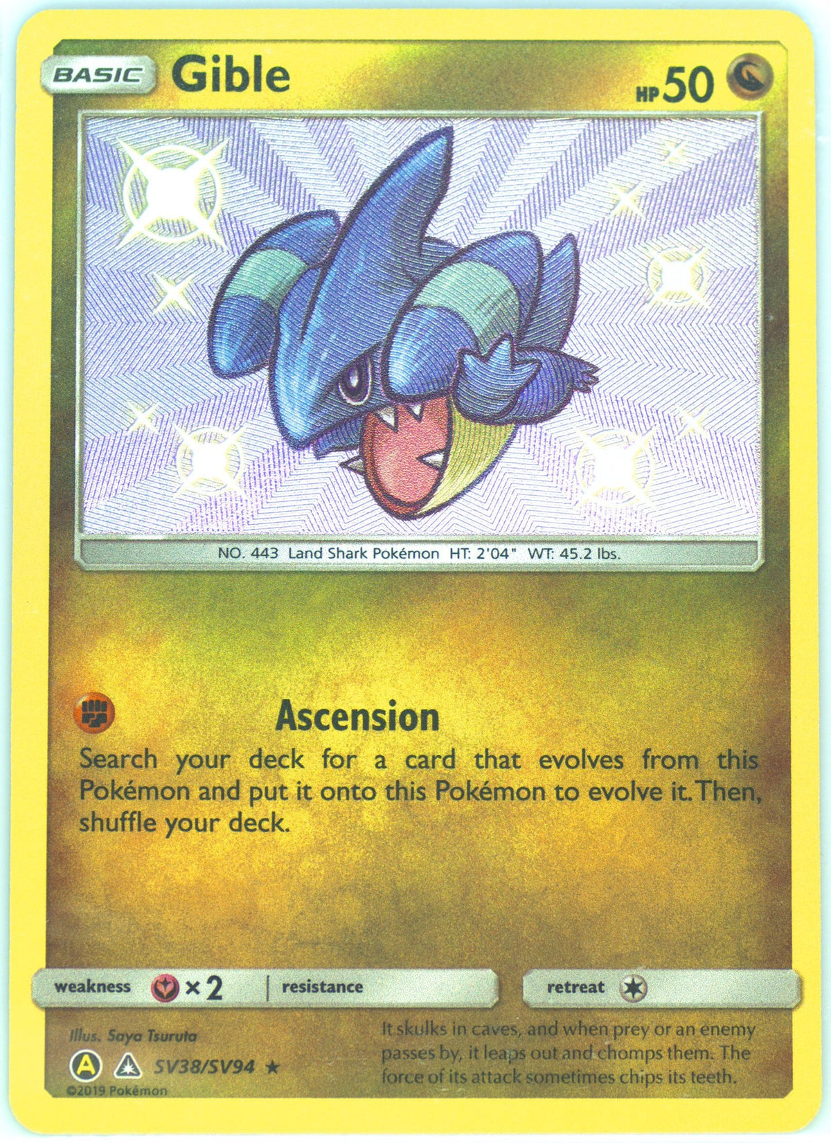 Pokemon Gible S&M Holo PSA 10 3548