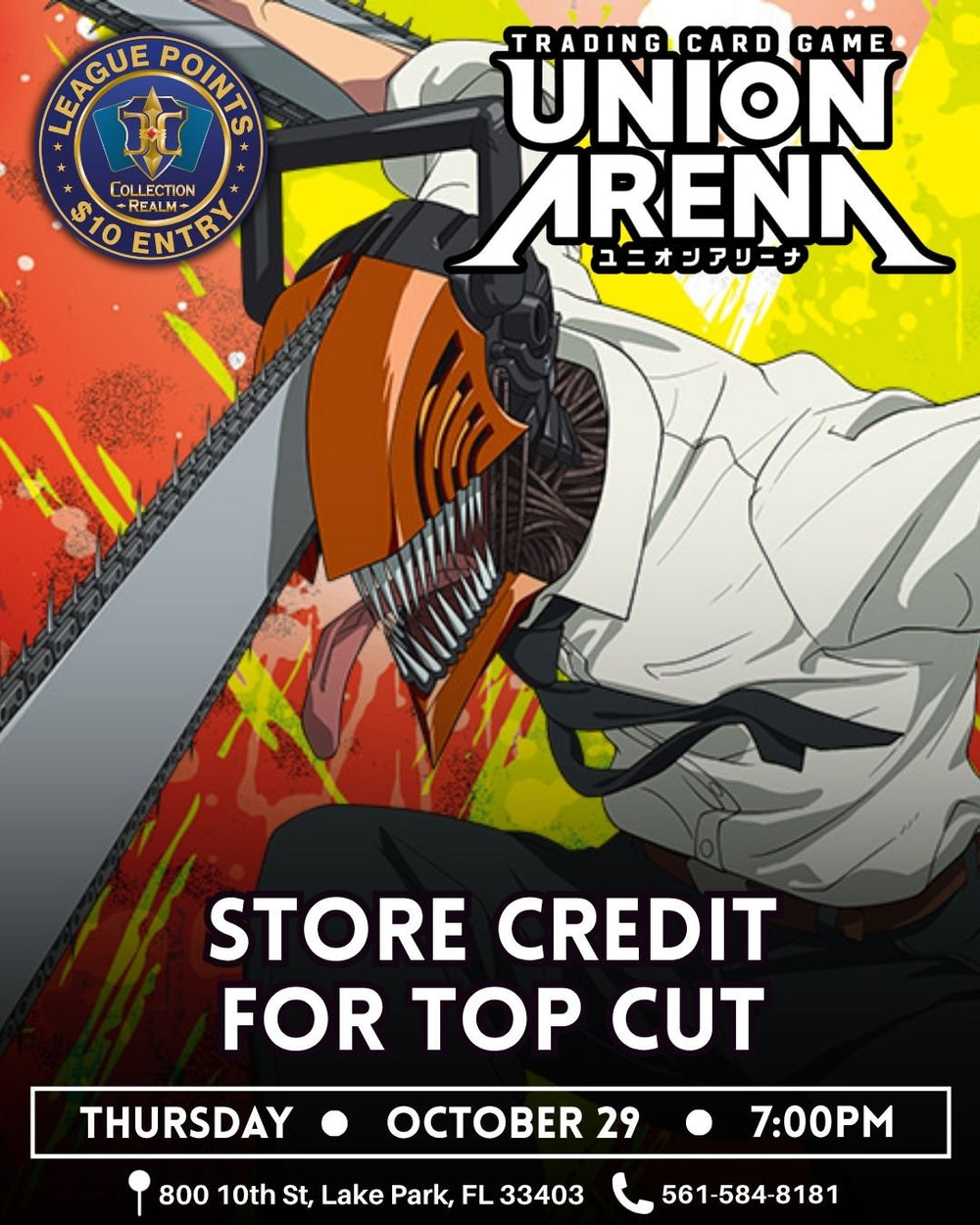Union Arena – Trading Card Game Tournament – October 29 2026 (Thursday) 7:00 PM