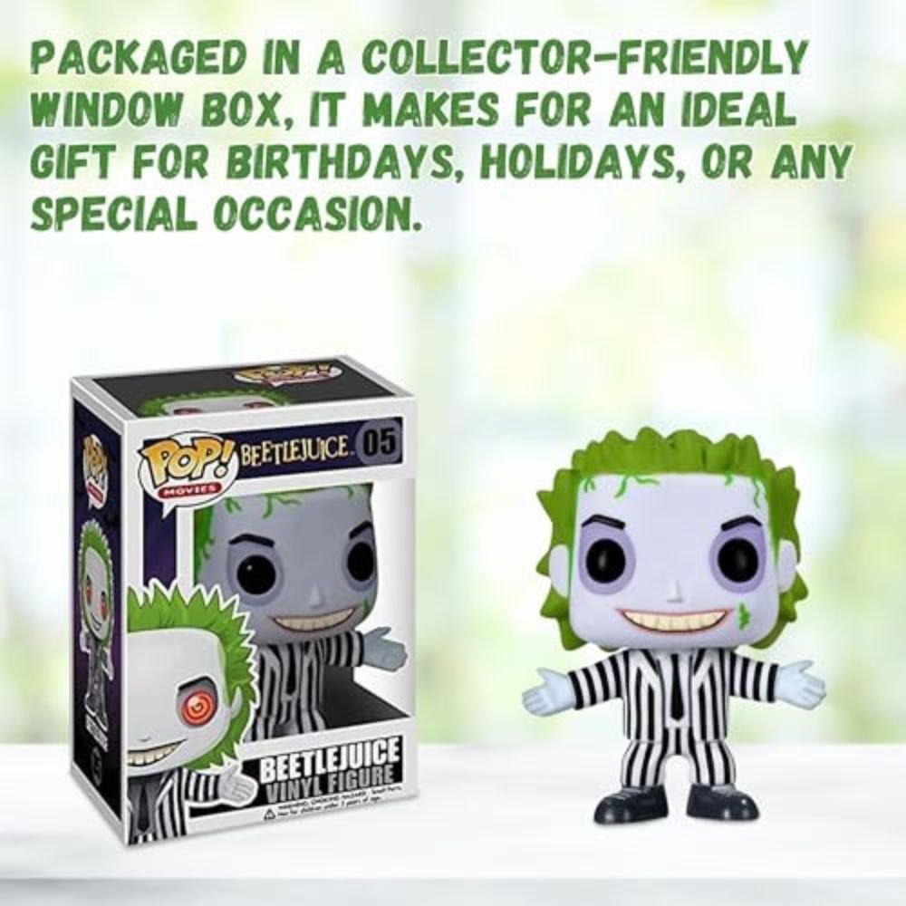 Ghost Beetlejuice Funko Pop! Movies - Vinyl Figure #05 with Display Box Protector Case