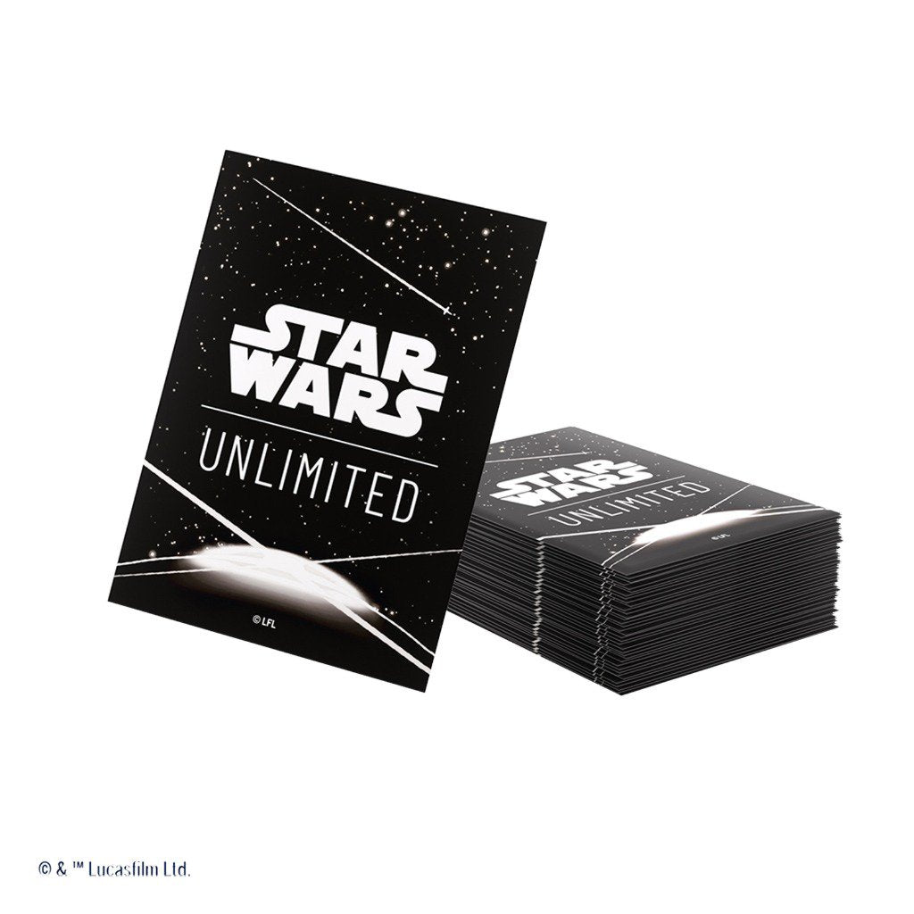Star Wars Unlimited Art Card Sleeves, Card Back White, 60 Standard Size Sleeves with 1 Clear Leader Sleeve, Durable Printed Card Protectors for TCG and LCG Games