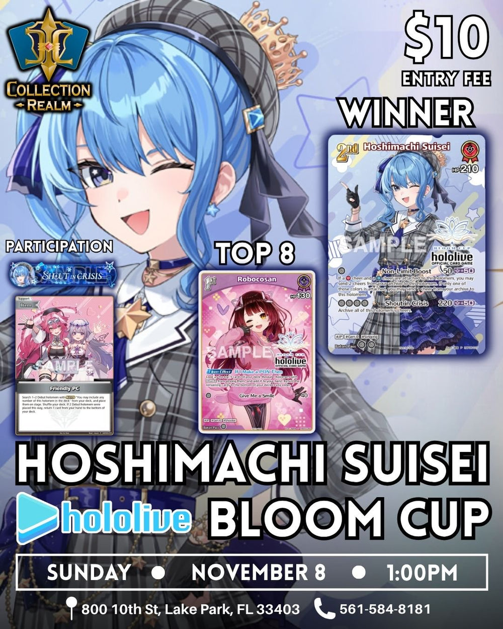 Hololive – Hoshimachi Suisei Bloom Cup – November 8 2026 (Sunday) 1:00 PM