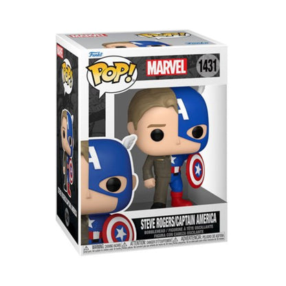 Steve Rogers / Captain America Funko Pop! Marvel - Approx. 4" Collectible Vinyl Figure #1431 with Display Box Protector Case