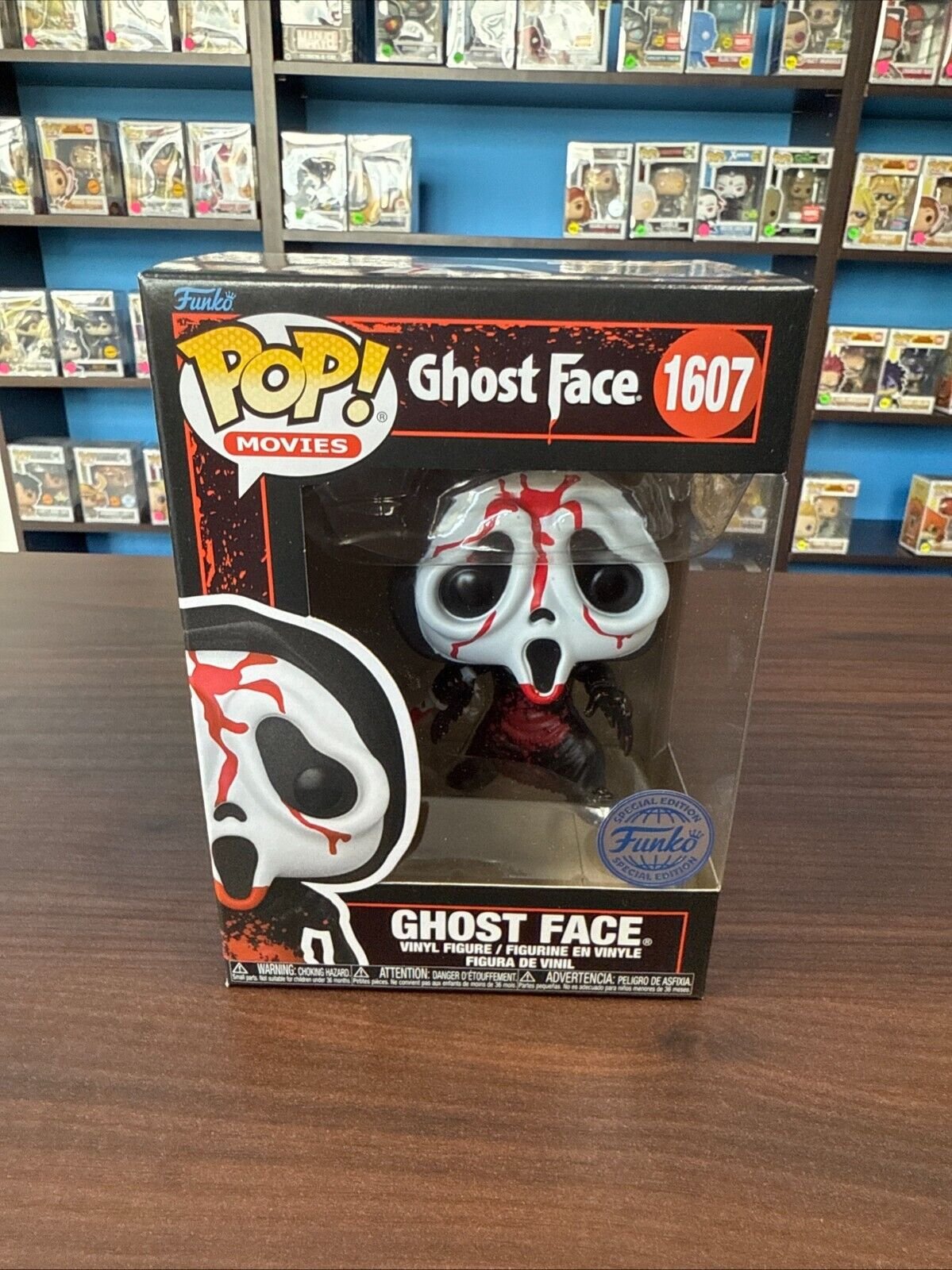 Funko Pop! Ghost Face #1607 Bloody Ghost Face 2024 Funko Edition Sticker RARE!!!