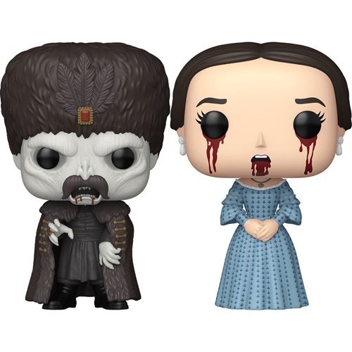 Funko Pop! Movies Nosferatu (2025) set of 2, featuring Ellen Hutter #1920 and Count Orlok #1921 collectible vinyl figures.
