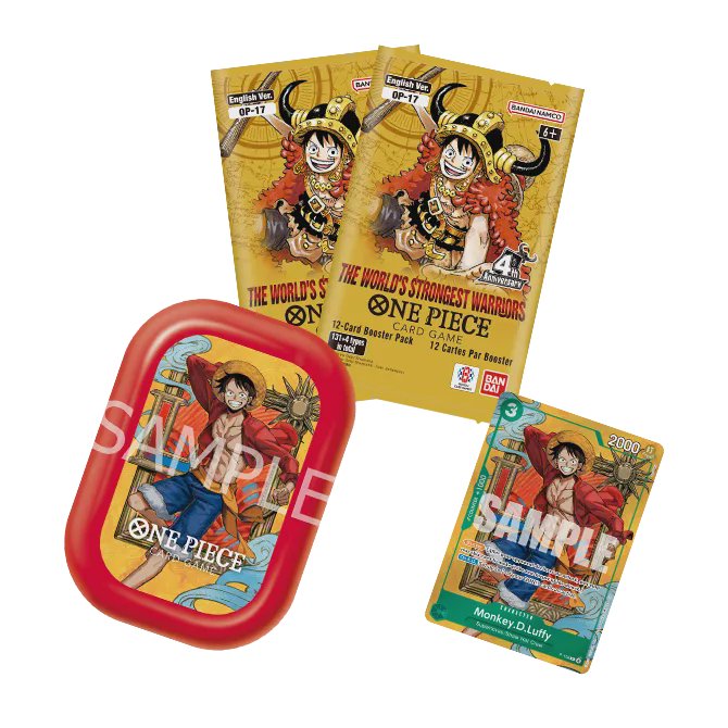 One Piece TCG OP-17 Mini Tin Vol. 3 Luffy Red Collectible Trading Card Game Tin