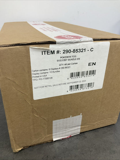 Pokemon Scarlet & Violet 151 Booster Bundle Display Case SEALED (6  Displays)