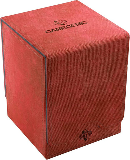 GameGenic Squire Convertible Deck Box 100 Plus Cards Red Trading Card Storage Case