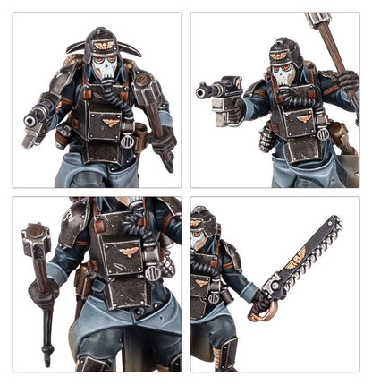 Warhammer 40,000 Astra Militarum Death Korps of Krieg Combat Engineers Set – 5+1 Plastic Miniatures Kit with Customisable Weapons, Remote Mine, Transfer Sheet, Citadel Bases (PRE-ORDER)