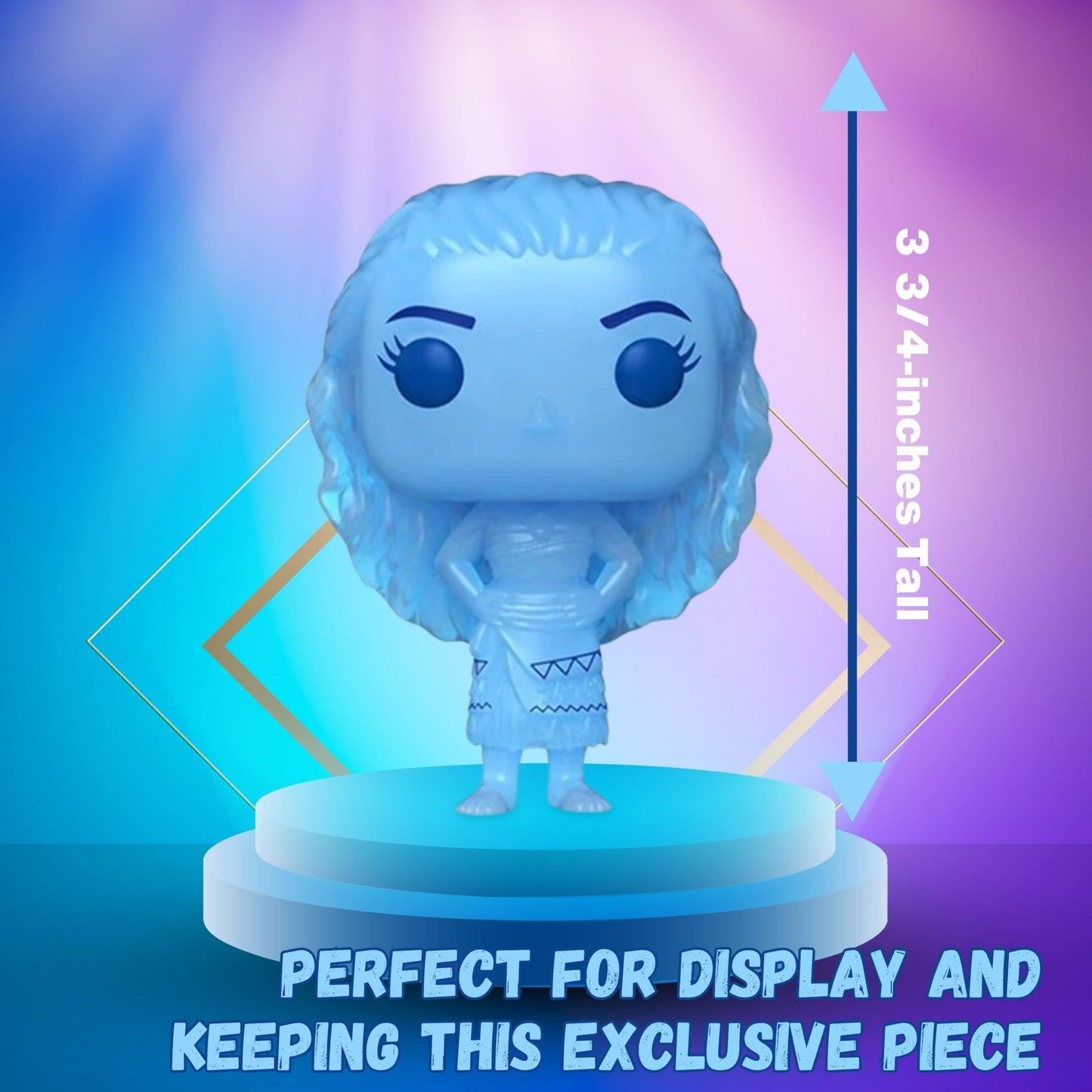 Translucent Moana Funko Pop! Disney - Entertainment Earth Exclusive Vinyl Figure #1378 with Display Box Case Protector