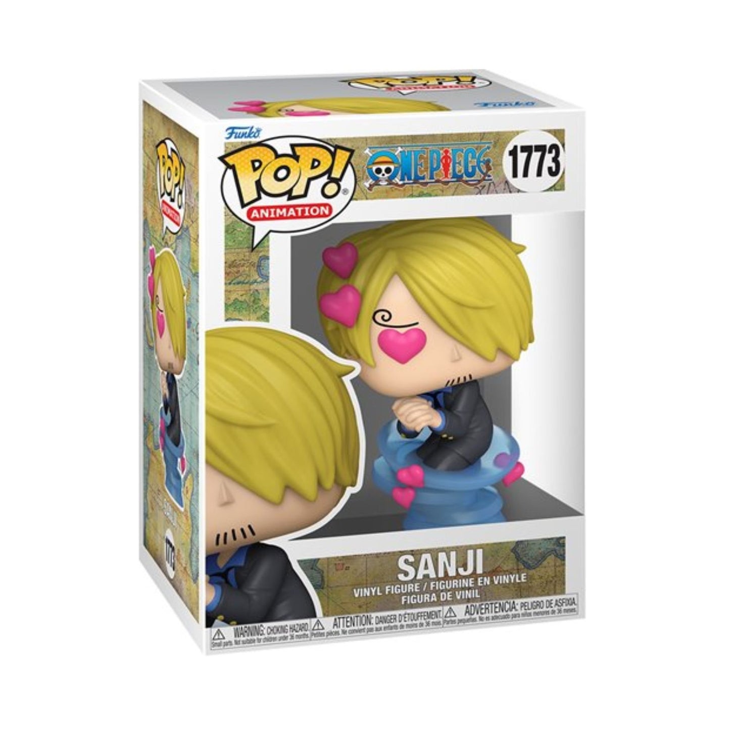 Sanji (2024) Funko Pop! Animation: One Piece - Straw Hat Pirates Crew - Approx. 4 1/4" Collectible Vinyl Figure #1773 with Window Display Box