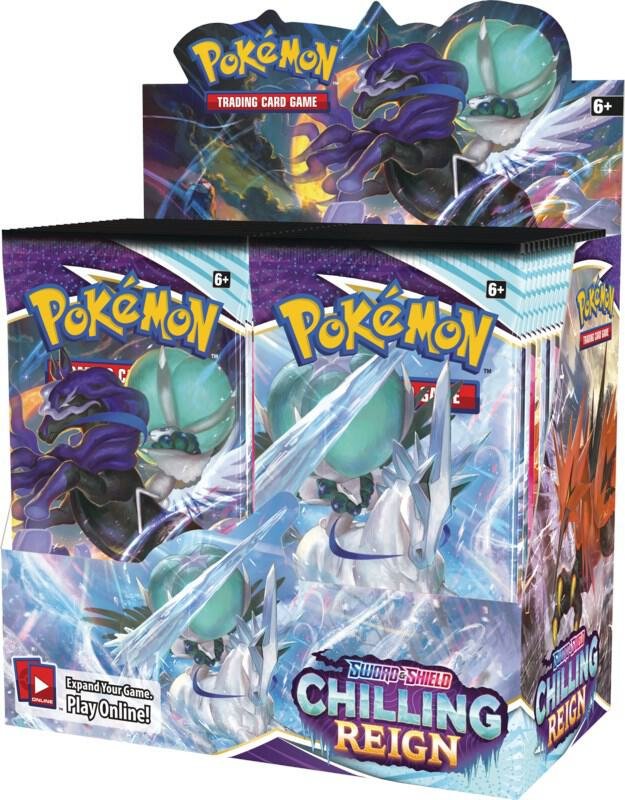 Pokemon TCG Sword and Shield Chilling Reign Booster Box with 36 Sealed Booster Packs