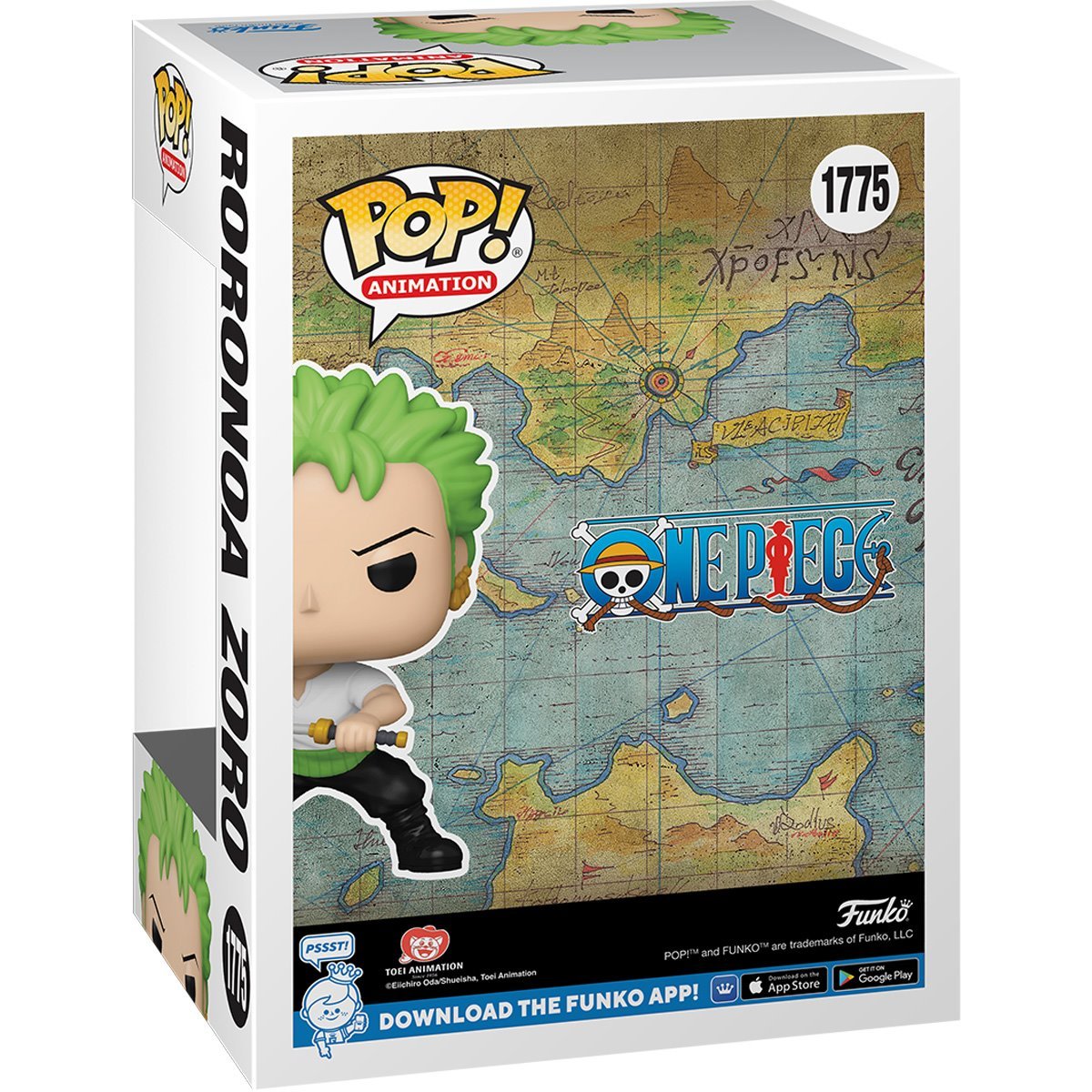 Roronoa Zoro - Two Sword Style Funko Pop! Animation One Piece - 1 in 6: CHANCE OF CHASE - Approx. 4.2" Collectible Vinyl Figure #1775 with Display Box Protector Case