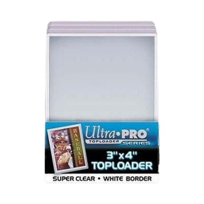 Ultra Pro Standard 3 x 4-Inch Top Loader – White | Super Clear Card Holder with White Border | Fits Cards Up to 2.5" x 3.5" | Premium Trading Card Protection