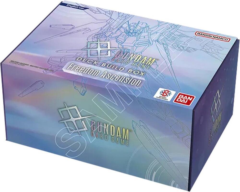 Gundam Card Game Freedom Ascension SC01 Deck Build Box - 125 Reprint Cards, 4 GD05 Booster Packs, EX Base Bonus Pack, Resource & Token Cards, Storage Box, Official Trading Card Game Set (PRE-ORDER)