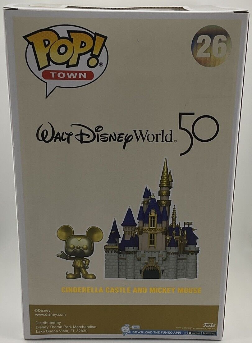 Funko Pop! Town: Cinderella Castle and Mickey Mouse Gold #26 Disney Exclusive