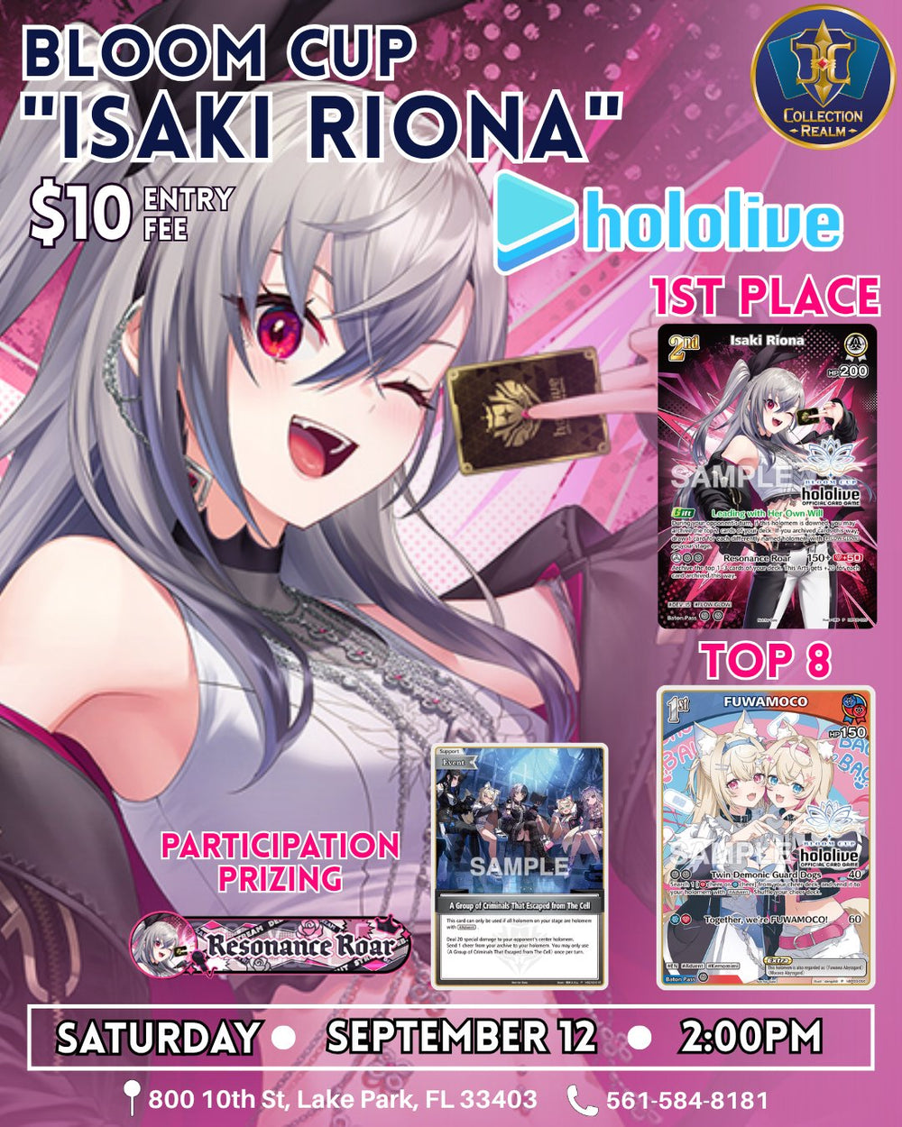 Hololive TCG Bloom Cup Isaka Riona Tournament – September 12, 2026 (Saturday 2:00 PM)